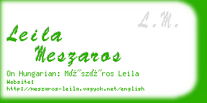 leila meszaros business card